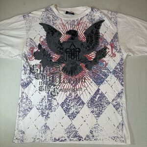 Mecca Vintage Y2K T Shirt Cyber Mall Goth Skater Men’s Size Large 90s Tag AOP